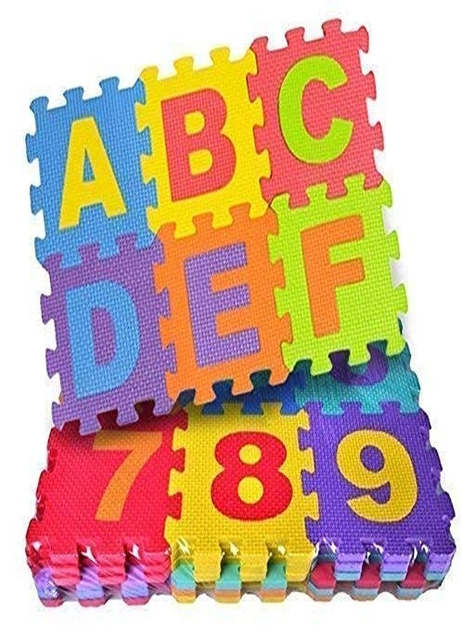 TT 36 Pieces Mini Puzzle Foam Mat for Kids, Interlocking Learning Alphabet and Number Mat for Kids - Image 1